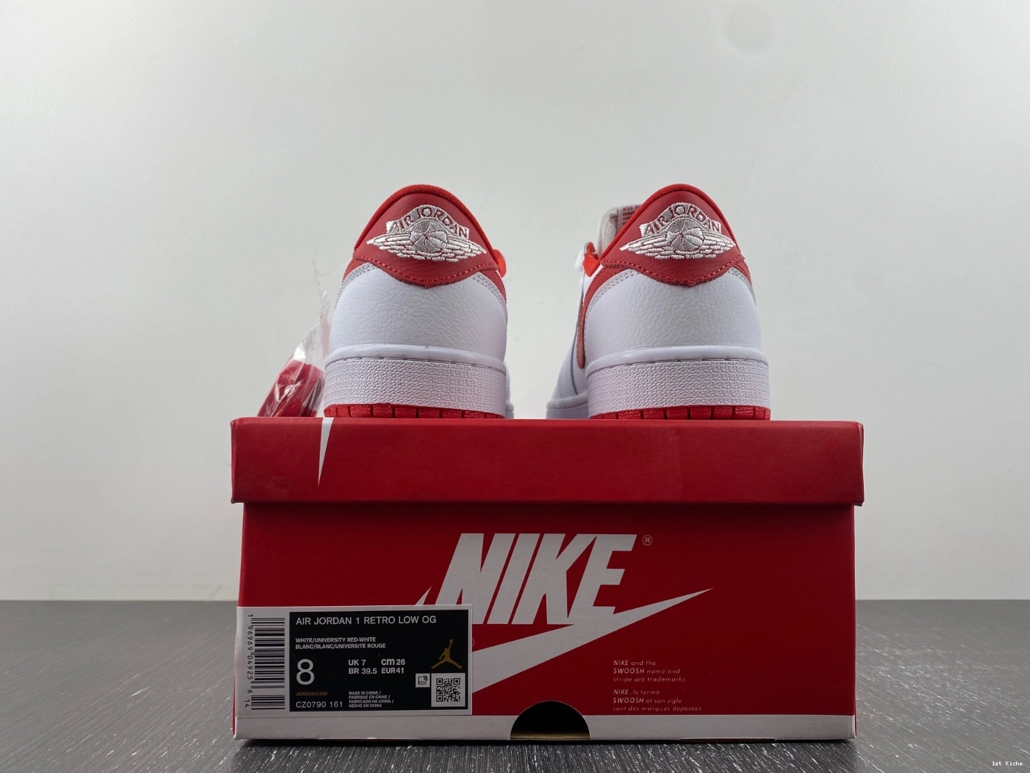 CZ0790-161 OG Low Air 1 Red University Jordan 0411